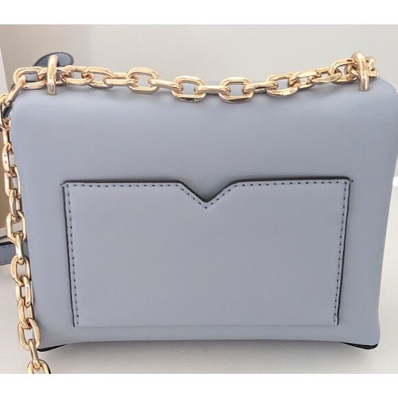 Michael Kors Cece Small Pale Blue Vegan Leather Convertible Flap Crossbody Bag - Picture 8 of 12